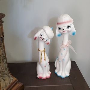 Ceramic stands decor, a pair